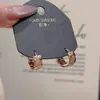 Pendientes Cuadrados a Cuadros con Circonita Microincrustada, Lujo Ligero y Sensación de Alta Gama, Clips para Orejas Geométricos, Exquisitos y Elegantes, Pendientes Versátiles