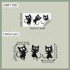 Divertido-kg153 caricatura travieso gatito negro dormitorio sala de estar pegatinas de interruptor fondo embellecimiento pegatinas de pared venta al por mayor