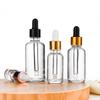 Frasco de Vidro Transparente para Óleo Essencial, Frasco Especial para Óleo de Massagem, Conta-gotas com Ponta de Plástico, Frasco para Líquido de Essência, Frasco Vazio, Frasco Vazio para Embalagem Cosmética