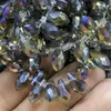 Venta Directa de Fábrica 6X12 Colgante de Gota de Agua de Vidrio Cosido a Mano Cuentas Accesorios para Joyería DIY Cuentas de Gota de Agua con Agujero Horizontal de Cristal