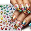 Beleza Total Transfronteiriça Novos Adesivos de Nail Art Primavera e Verão Borboleta Borboleta Multicolorida Flor Adesivos de Nail Art