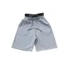 2025 Novos Shorts Curtos Transfronteiriços Europeus e Americanos Sweatpants Retrô Americano High Street Soltos Casuais Shorts de Cintura Dupla Falsa de Duas Peças