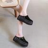 Meias-pantufas Birkenstock com Solado Grosso para Mulheres, Novo Estilo Verão 2026, Chinelos Fechados com Fivela e Bico Redondo para Uso Externo Sem Salto