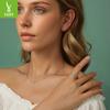 Collar Original Yinziyun Exquisito y Pequeño Flor de Cuatro Pétalos Collar de Plata de Ley S925 de Lujo Ligero Todo Terreno para Mujer Transfronterizo