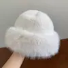 Nuevo Gorro de Invierno 2024 para Mujer Otoño e Invierno Engrosado Piel Sintética Gorro de Pescador Cálido Color Sólido Más Fácil de Combinar Gorro Mongol