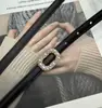 Novo Estilo Cinto Decorativo Fino com Pérolas e Pedras para Mulheres, Corrente de Cintura Decorativa Versátil de Alta Qualidade, Cinto de Couro Fashion