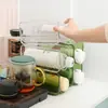 Organizador de tazas apilable, portavasos creativo, almacenamiento a prueba de polvo, para uso doméstico, adecuado para tazas térmicas, portavasos creativo de escritorio, multicapa