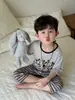 Pijama infantil Amaya de manga corta y pantalón corto, ropa de verano con aire acondicionado, Tencel Lyocell, ropa informal para el hogar.