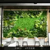Decoración de pared de fondo anti-decoloración planta artificial pared pared de plantas verdes balcón flores falsas césped de plástico escaparate tienda decoración