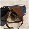 Estilo Perezoso Texturizado Bolso de Mujer Gran Capacidad Bolso de Hombro para Viajar PU Suave Mate Bolso de Hombro para Estudiantes Nuevos