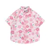 Camisas Hawaianas de Manga Corta New Retro Transfronterizas para Hombres y Mujeres, Casual Modernas Holgadas para Parejas, Camisas Florales de Playa para Vacaciones