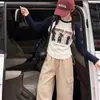 Conjunto de Camisetas de Manga Larga para Niñas Primavera y Otoño 2026 Nuevo Estilo para Niñas Mayores, Pantalones Cargo Casuales de Otoño para Niños Modernos