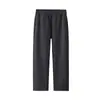 Pantalones deportivos casuales de algodón de corte holgado, modernos, rectos para hombre, personalizados de 380g para primavera, otoño e invierno, pantalones largos unisex estilo americano
