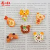 Juguete de Comida Simulada Oso Pan Donut Pegamento de Crema DIY Accesorios de Resina Casa de Muñecas Adornos en Miniatura