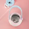 Caneca Térmica Portátil Fofa da Família Sanrio com Alça, Copo de Bebida Ajustável para Crianças com Alça Dupla