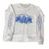 Camiseta básica de manga larga con estampado Harajuku de verano, estilo europeo y americano Y2K, top de cuello redondo, estilo callejero retro INS, moderna