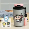 Nueva taza térmica y conservadora de frío, serie de pintura al óleo, un regalo para niños pequeños, portátil para uso en exteriores, taza de café moderna para estudiantes