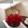 Centro de Mesa de Lujo Artificial para Restaurante Mesa Redonda con Plato Giratorio, Banquete de Hotel y Arreglo Floral para Restaurante