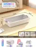 Caja de Almacenamiento Debajo de la Cama Hogareña Plana con Ruedas Tipo Cajón Ropa Colcha Transparente Organizador Caja de Almacenamiento Debajo de la Cama Caja de Almacenamiento