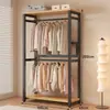 Armario de Montaje Sencillo, Gabinete de Entrada, Perchero Metálico para el Hogar en el Dormitorio, Armario para Habitación de Alquiler, Armario Pequeño para Dormitorio