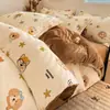 Funda de edredón de terciopelo de leche pieza única invierno engrosada franela vellón de coral dormitorio persona individual 150x200 doble cara vellón añadido funda de edredón a
