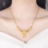 Juego de Collar con Colgante de Flor para Mujer Chapado en Oro de 24K Cadena de Oro Arena Vietnamita Flor de Boda para Novia Juego de Cadena de Estrella de Flor