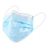Máscaras civiles desechables de punto de fábrica con tela de soplado en caliente, máscaras protectoras de tres capas contra el polvo para adultos, venta al por mayor