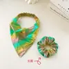 Miaode 2026 Nuevo Pañuelo Triángulo Gradiente Láser Accesorio Elástico para el Cabello Scrunchie Plisado Iridiscente Goma para Cola de Caballo Baja