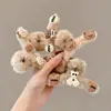 Clip de tiburón de felpa con borlas y lazo para Otoño e Invierno, Accesorio grande para el cabello, Pinza para agarrar la parte posterior de la cabeza, Tarjeta para el cabello femenina, Tocado