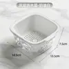Set de fregadero de verduras de doble capa con cesta de drenaje, plato para lavar frutas de plástico para cocina y hogar, mesa de centro para sala de estar con nueva cesta de verduras