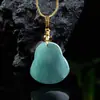 Pendente Autêntico de Jade Azul Água Grau A Joia de Jade Exquisita Pingente Fábrica de Jade Atacado Fornecimento ao Vivo