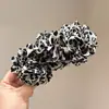 Presilha Banana Estampada de Leopardo Retro Coreana Elegante na Parte de Trás da Cabeça Novo Estilo Preguiçoso Acessórios de Cabelo High-End