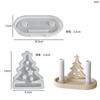 Molde de Silicona, Yeso, Resina para Manualidades, Pegamento, Árbol de Pascua, Navidad, Conejo, Ovalado, Rayas, Bandeja, Portavelas