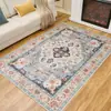 Tapete Persian Imitation Cashmere Vintage Transfronteiriço, Antiderrapante e Resistente a Manchas, Tapete Grande para Área Completa de Sofá e Mesa de Centro, Tapete de Cama para Quarto