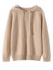 Suéter con Capucha 100% Cachemira Pura Otoño e Invierno 2025 para Mujer Pulóver Holgado Versátil Sudadera con Capucha Sudadera Base Perezosa