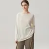 Suéter fino de imitación cachemir de alta calidad para mujer con cuello redondo, adecuado para primavera y otoño, de manga larga, corte holgado, prenda básica de punto, estilo pullover