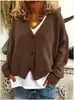 Popular Europeo y Americano Amazon 2026 Transfronterizo Suéter Holgado Cardigan Tejido Deseo para Mujer Ebay Casual Otoño e Invierno Algodón