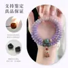 Pulseira de Contas Bodhi de Taro Roxo Duplo Círculo Contas de Ábaco Sementes de Bodhi Pulseira de Contas de Oração Budista Feita à Mão Preço de Atacado do Fabricante