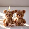 Jiahuimei Mini Molde de Oso DIY Lindo Animal Oso Vela de Aromaterapia Molde de Silicona