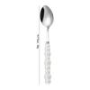 Juego de Cubiertos de Acero Inoxidable 304, Cuchillo, Tenedor y Cuchara con Mango de Perla Cerámica, Vajilla de Lujo Accesible Estilo Ins Coreano, Cuchara y Tenedor de Postre al Por Mayor