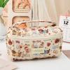 Bolsa Cosmética Estilo Coreano Nueva Gran Capacidad Acolchada Portátil Bolsa de Almacenamiento Diseño Nicho Alto Valor Bolsa de Aseo de Dibujos Animados