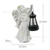 Amazon Nova Estátua de Resina Solar para Jardim, Anjo, Menina, Ornamentos, Artesanato, Lâmpada de Jardim, Decoração