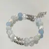 Pulseira de Contas de Cerâmica Estrela Concha Estilo Resort para Mulheres, Pulseira Exquisita de Nicho de Luxo Leve, Pulseira de Festa Estudantil de Alto Nível