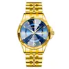 Reloj de Pulsera para Hombre de Moda Transfronteriza de Comercio Exterior, Luminoso, Resistente al Agua, Doble Calendario, Correa de Acero Inoxidable, Reloj de Cuarzo, Reloj de Pulsera para Hombre