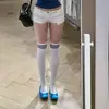 Bailarinas Azules para Mujer 2026 Primavera/Verano Nuevos Zapatos Planos Poco Profundos de Punta Redonda para Ponerse sin Cordones con Lazo Zapatos Planos de Abuela