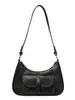 Bolso de Axila de Cuero Aceitado y Encerado Retro de Moda Textura de Alta Calidad Bolso Versátil de Hombro Único Cruzado Estiloso para Viajes Cotidianos Bolso para Teléfono