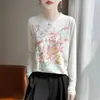 Suéter transfronteiriço estilo cura com estampa de coelho para mulheres, outono e inverno, finamente tricotado, macio e aconchegante, com padrão de coelho, caimento casual solto