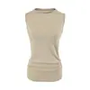 Colete Básico de Cor Sólida, Sem Mangas, Gola Meia-Alta, Estilo Desejo Puro, Nova Moda de Verão, Versátil, Slim Fit, Emagrecedor, Top Casual Hot Girl