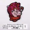 Parches de Tela Bordados al por Mayor del Fabricante Parches Bordados por Computadora Personaje del Año del Cerdo Cerdo Lindo de Dibujos Animados Parches Decorativos para Ropa Parches de Aplicación