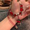 Pulsera Tejida Ajustable con Cuentas Chinas Nueva Diseño Nicho Femenino Antiguo Cool de Alta Gama Combinable Joyería